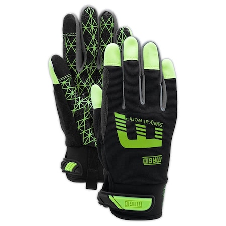 Magid Mechanics Gloves, M, Black MECH444M